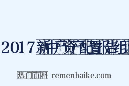 2017新中产资产配置报告组词是什么意思的图片